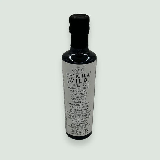 Sparta White Label Organic Wild EVOO Phenols: 3,367 mg/kg Oleocanthal: 1783 mg/kg p